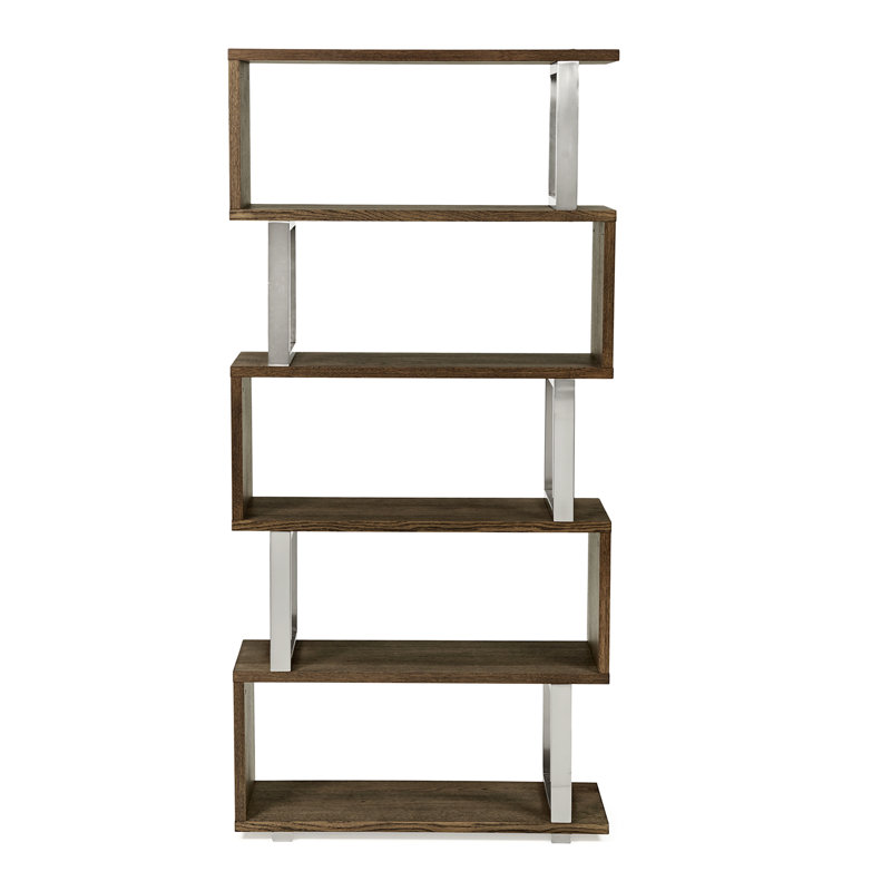 Bettye 181.1cm H x 90cm W Solid Wood Etagere Bookcase