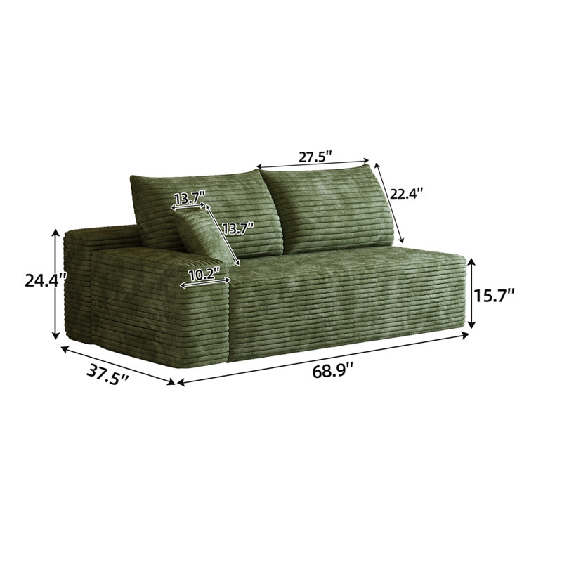 Y165-3L-GREEN 3 places gauche vert