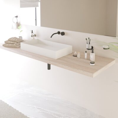Solidjoy Matte White Rectangular Vessel Bathroom Sink -  Ideavit, PS-IDV 290026