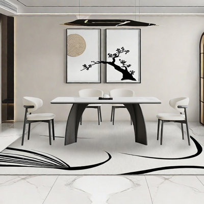 Rectangular Rock plate Dining Table sets