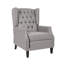 Fauteuil inclinable manuel Octa, capitonné à oreilles, gris foncé-121386575