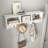Accent Shelf with Hooks, Wall Mounted Coat with Hooks