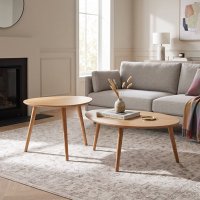 Table basse en bois massif de 33,5 po de largeur