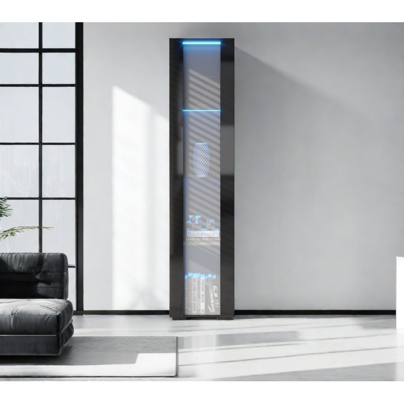 Armoire de rangement étroite et étroite à 4 niveaux avec lampe en aluminium