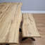 Brown Wooden Dining Table with 2 Black Chairs and Bench - Dining Furniture-802387001-802387002