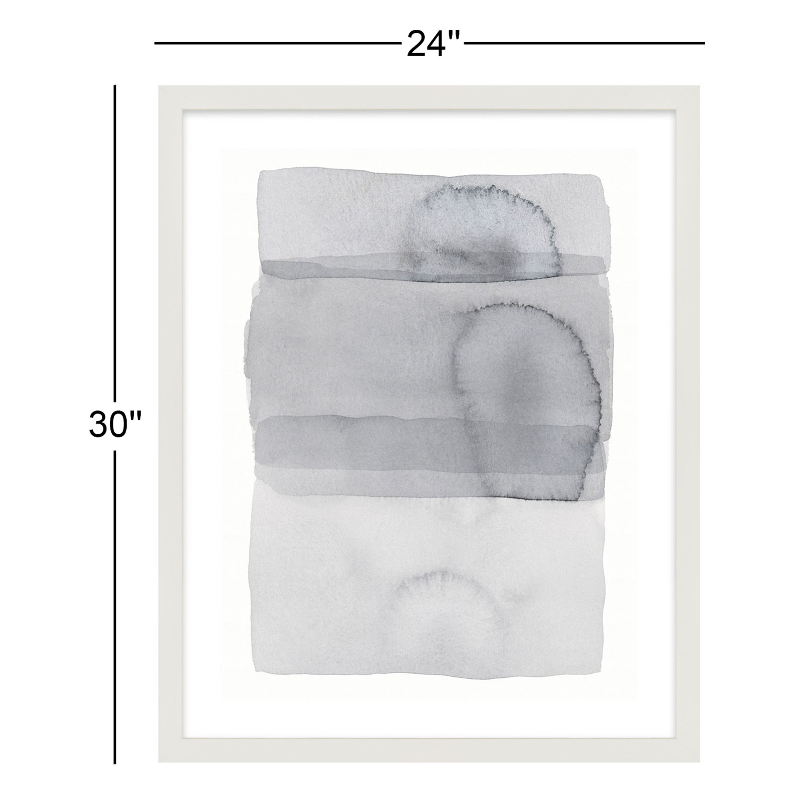 Gray On Gray 8 by Jacques Pilon, White Framed, 30" H x 24" W