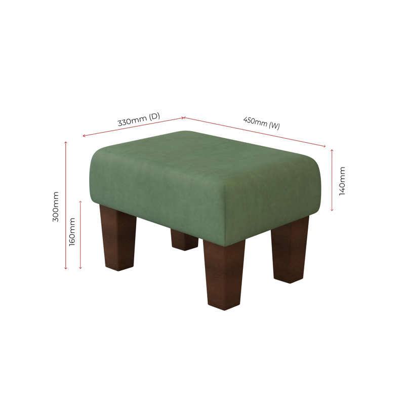 Autryville Wood Contemporary Leg, Mahogany, Velvet, Aqua Blue