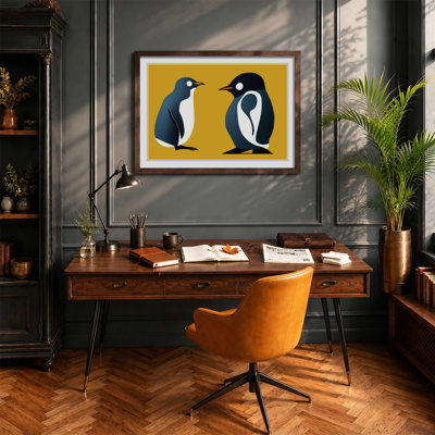 Young Penguins Abstract - Framed Print