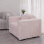 Canapé modulaire simple, canapé moderne moelleux de 44,9 pouces, structure en bois massif, pour le salon et la chambre à coucher | Rose clair | Standard-633105563