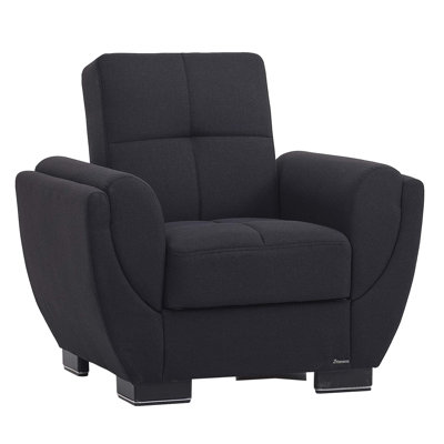 Jaliah Fabric Upholstered Convertible 3-in-1 Sleeper Arm Chair With Storage by Brayden Studio