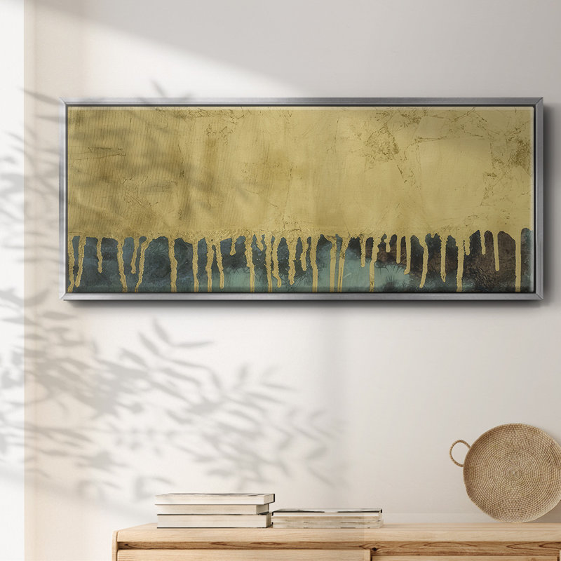 Aquafer II- Framed Canvas, 24" H x 60" W