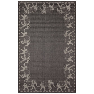 Humberto Marching Elephants Indoor/Outdoor Area Rug