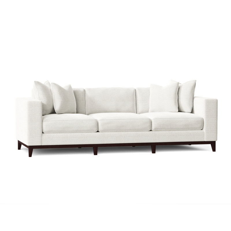 Canapé à accoudoirs carrés 100 po Noel, Moka, Crème Boucle 1273-002