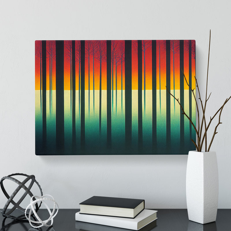 Sparkling Abstract Forest - Wrapped Canvas, 40cm H x 60cm W x 3cm D