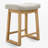 24.4'' Saddle Seat Counter Height Barstool With Solid Wood Frame-232281179