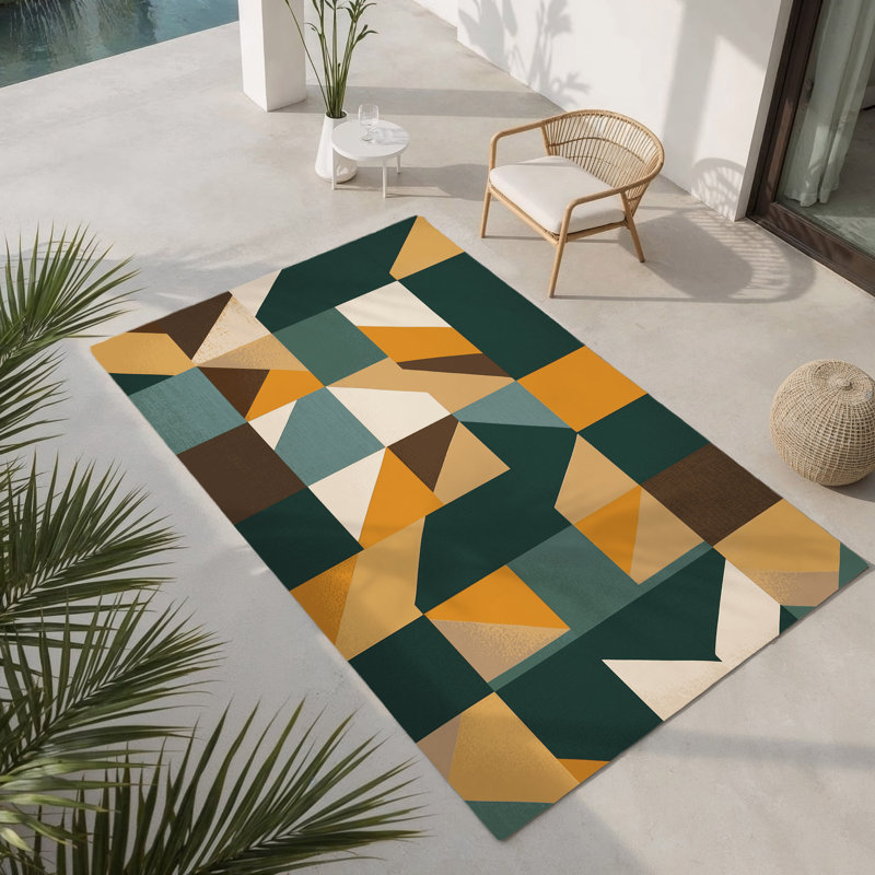 Chunky Lands Indoor And Outdoor Area Rug, Rectangle 4' x 6'