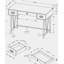 Bureau d'ordinateur, bureau personnel, ordinateur portable, tiroirs de rangement, l 48 po, bureau, stratifié brun, métal noir, transitionnel