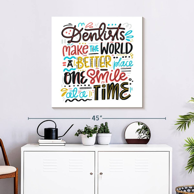Citation de satisfaction du dentiste Alcaraz, H 30 po x l 30 po