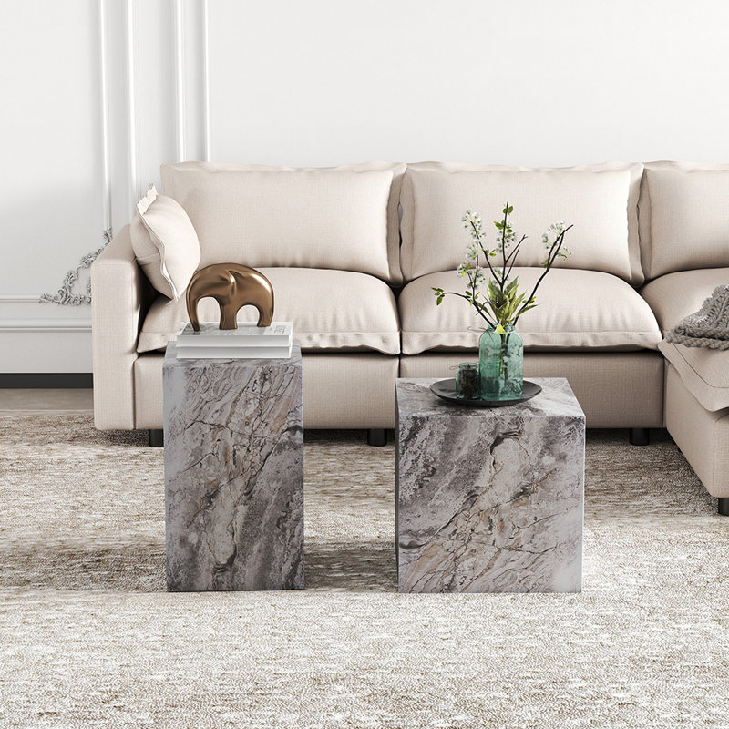 End Table Set (Set Of 2), Ivory