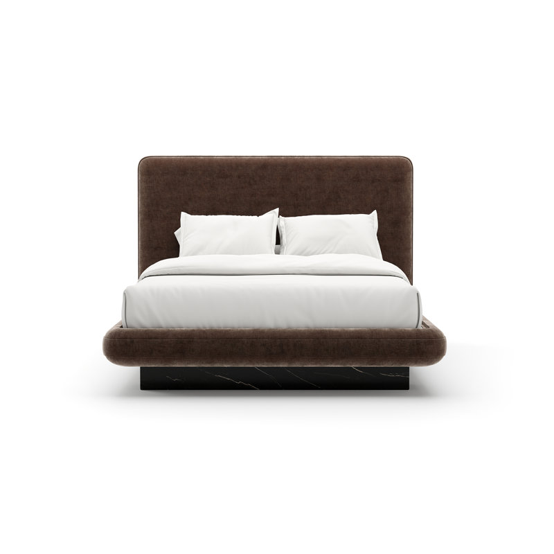 *Overlap Uph Bed, Dark Taupe, Queen