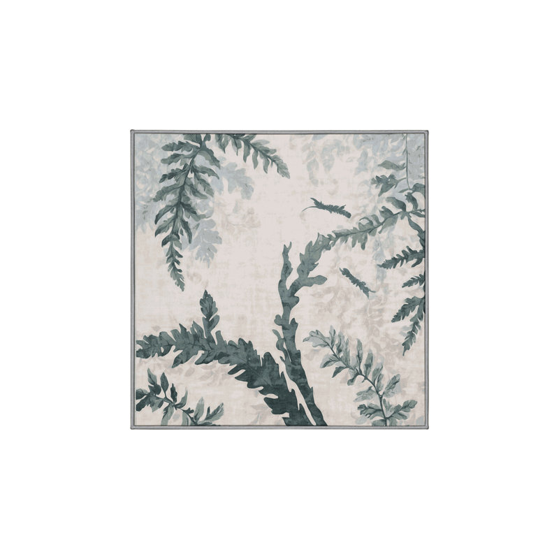 Machine Washable Gray Area Rug, Square 8'
