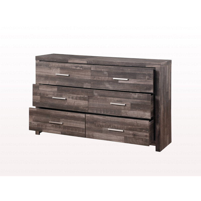 Commode moderne à finition cerisier foncé