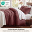Ensemble de housse de couette à tissage gaufré 100% coton Essential Collection-109512985-110365886