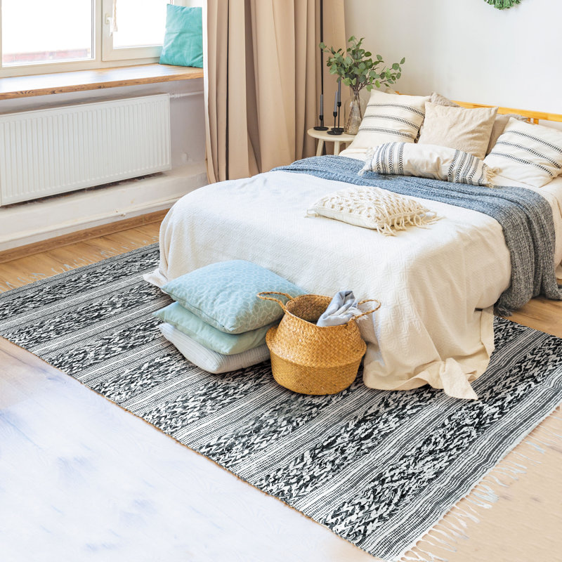 Lynelle Solid Colour Hand Woven Area Rug, Rectangle 160 x 230cm