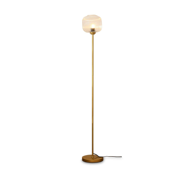 Showstead 150cm Metal Floor Lamp - Clear Glass