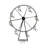 Modern Sculpture Metal and Stone Ferris Wheel Design with Seated Human Figures Home Office Bedroom Living Room Decor - 23" Black