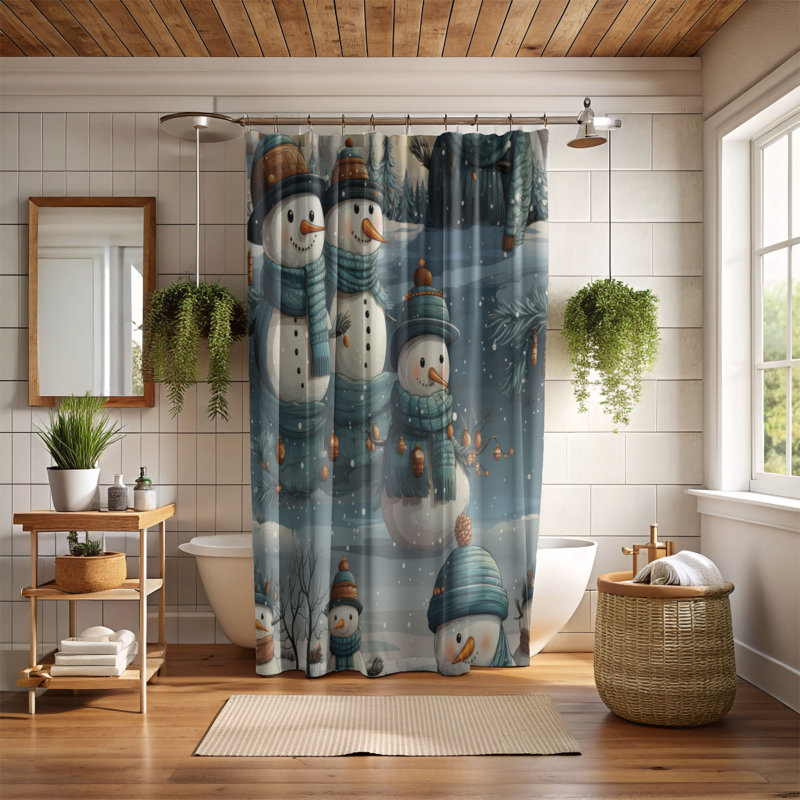 Chilled Sculpture - Premium Shower Curtain, H 74 po x l 71 po