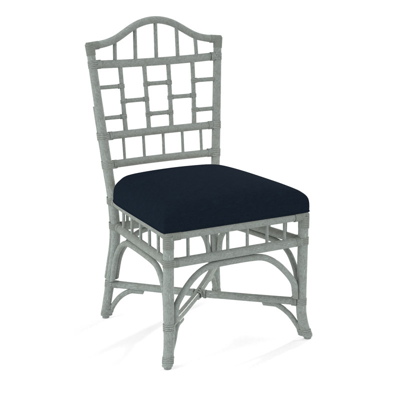 Chaise d'appoint Chippendale, Nickel, Noir géométrique 0425-81