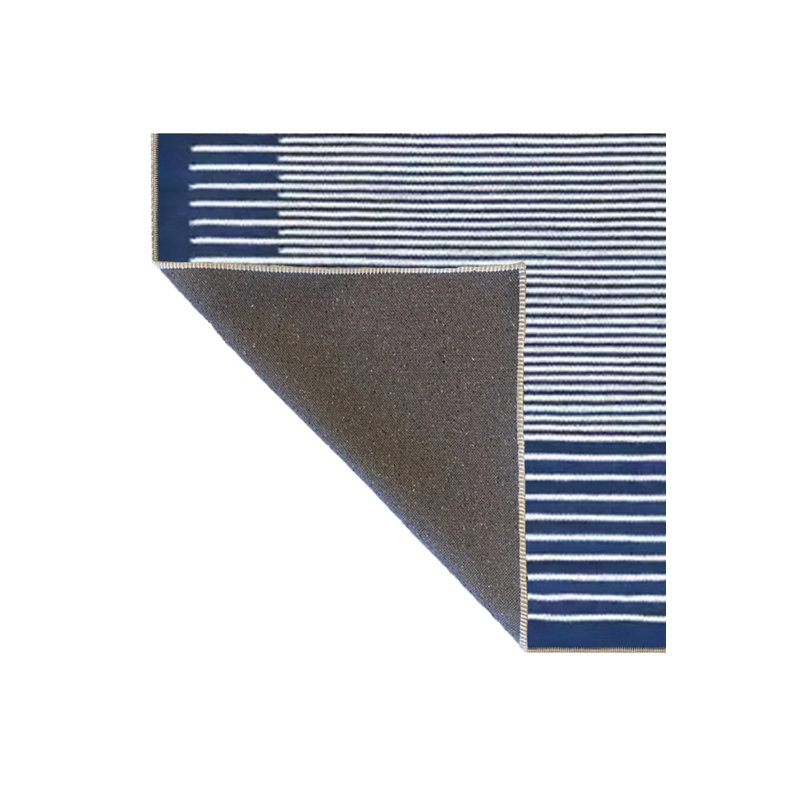 Blue Themed Striped Stripe Patterned Creative Modern Decorative Carpet, Rectangle 3'4" x 6'7"
