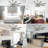 Hilde 65 Inch Industrial Large Ceiling Fan with Lights and Remote, Chrome Finish Caged Ceiling Fan  with 8 Dual-Finish Blades For Living Room-1035673063