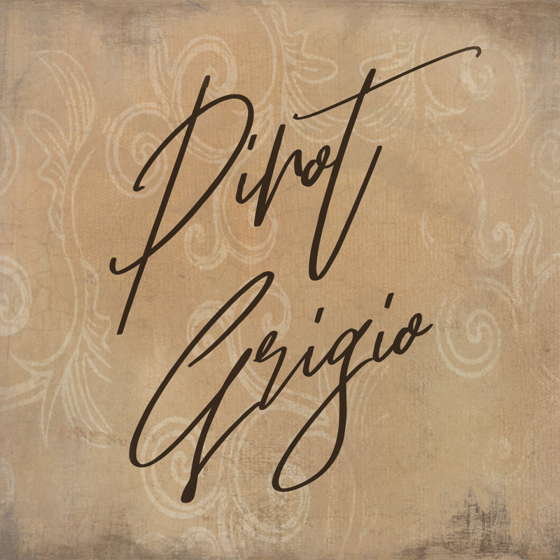 Wine Pinot Grigio - Wrapped Canvas Print, 30cm H x 30cm W x 3.8cm D