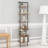 5-Tier Wall Mounted Ladder Shelf With Metal Frame And Wood Shelves, Tall Open Storage Rack For Home Office Bedroom Living Room-136822443-136822437