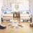 Full Corner Daybed Frame with 6 Drawers and Storage Bookcase Daybed with Charging Station and LED Lights-122632852-123467512