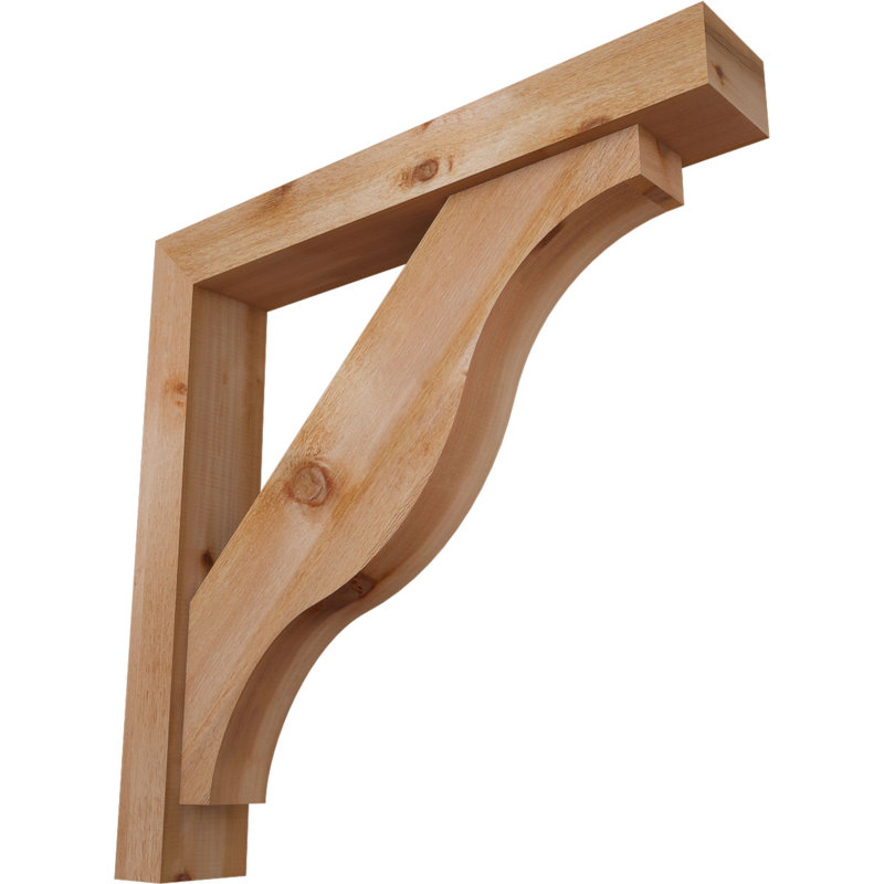Support Funston Block avec support décalé, 38 x 38, Cèdre rouge occidental de l 6 po (scié brut)