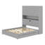 Lit plateforme en bois avec port USB, tête de lit et tiroirs de rangement-1635239148