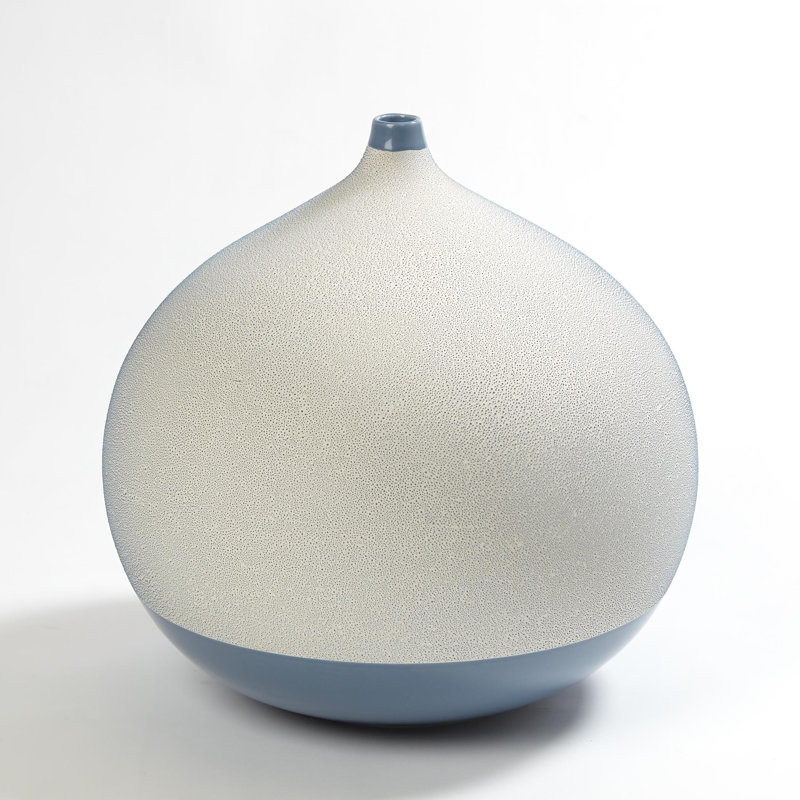 Pixelated Ball Vase, Blue, 14"H x 15"W x 15"D