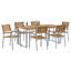 7 Piece Garden Dining Set Metal-1335245474
