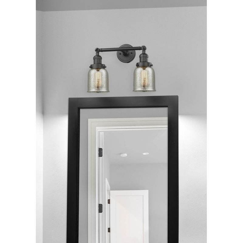 Éclairage pour salle de bain 2 lumières à intensité variable ClipperCove, Oil Rubbed Bronze, Silver Mercury
