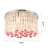 Elegance Crystal Tube Flush Mount Lamp She-Pink Flower Beauty Room