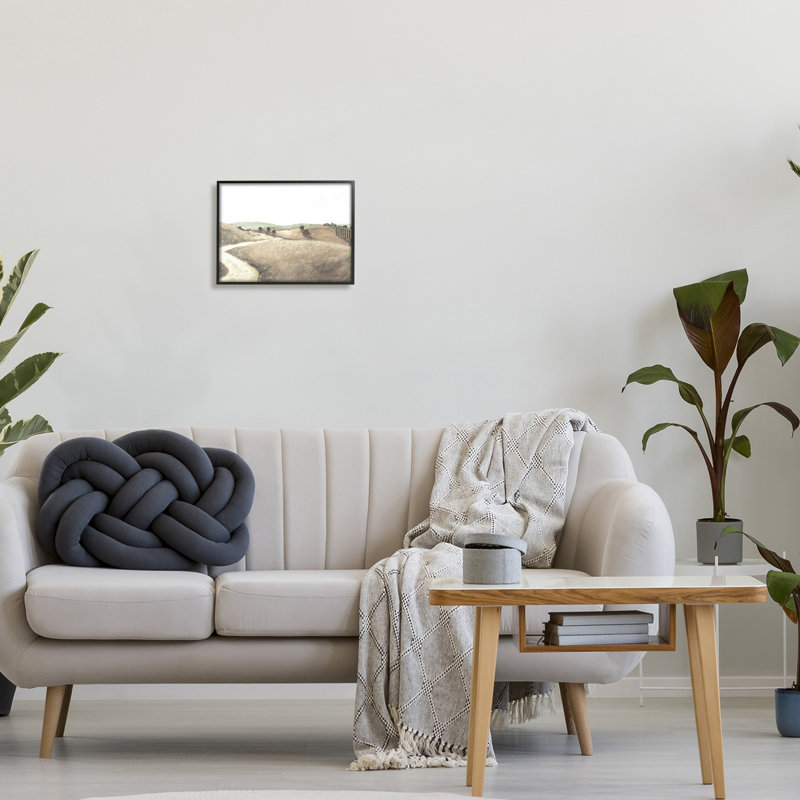 Art champêtre sur fond blanc, Giclée encadrée noir minuit, H 14 po x l 11 po