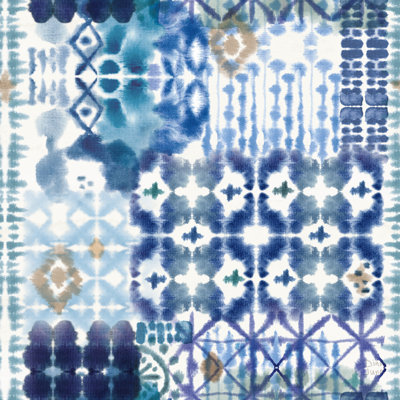 Indigo Splash Pattern V by Dina June - Wrapped Canvas Painting