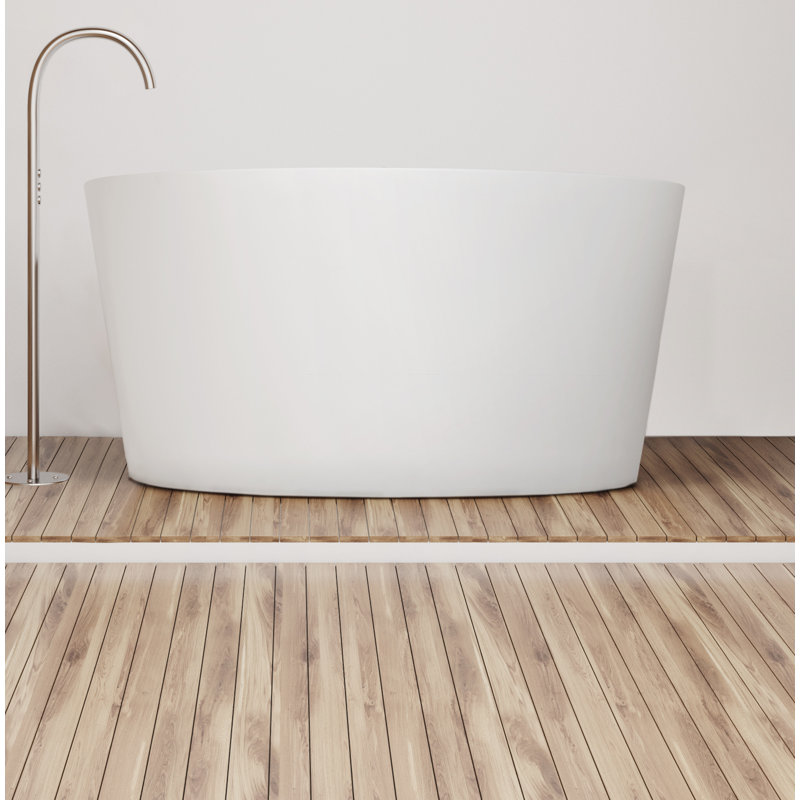 Mizu 52'' L Freestanding Air Bathtub, Glossy White