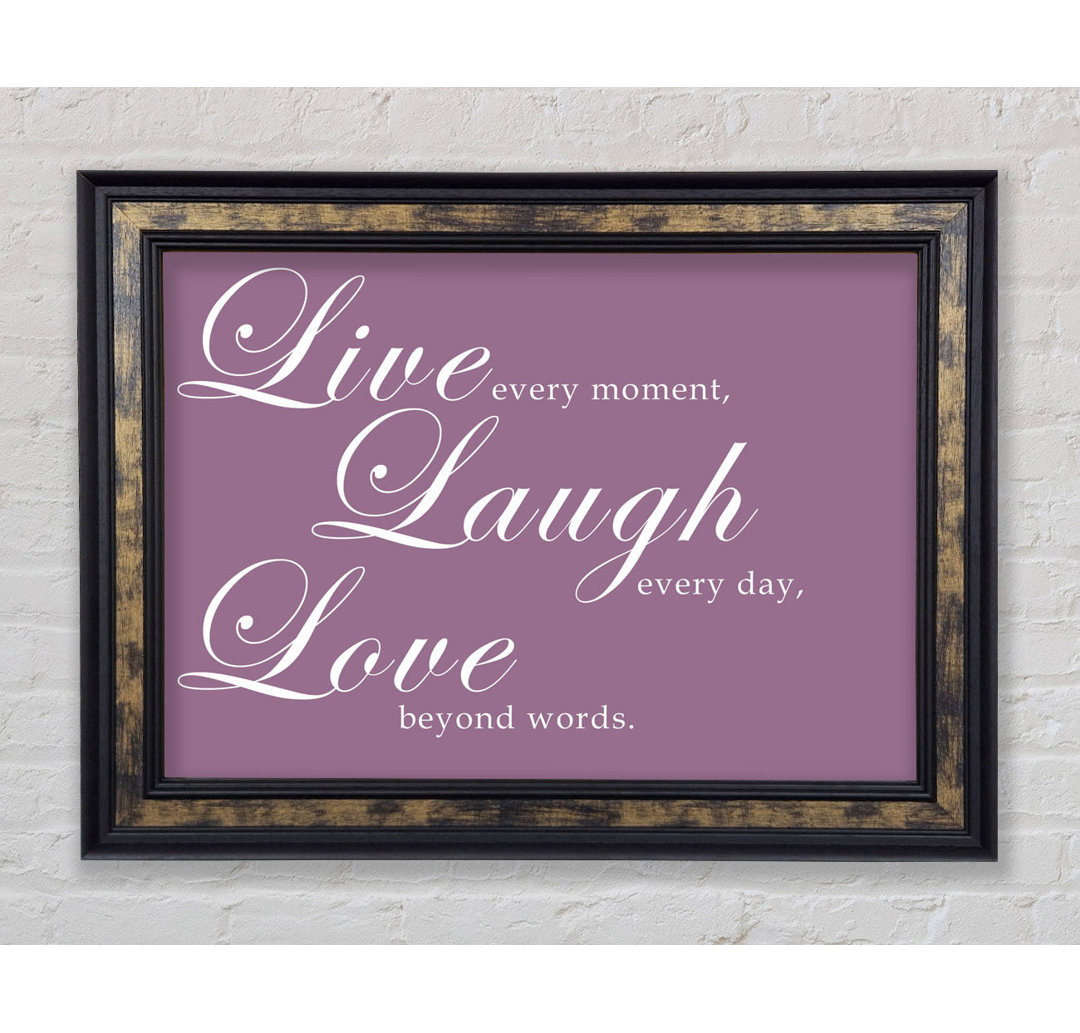 Live Laugh Love 2 - Einzelne Bilderrahmen Kunstdrucke