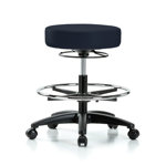 PERCH 360 Degree Height Adjustable Swivel Stool with Foot Ring | Medium Bench Height 20.5-28"