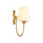2-Light W-Shaped Conical Frosted Glass Wall Sconce