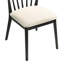 De 2 chaises d'appoint de salle à manger en bois massif noir avec aspect rustique et rembourrage, installation simple pour la cuisine ou le coin, 31,41 pouces de hauteur, 19,7 de profondeur, saveur rétro, sièges, installation facile-1508775000